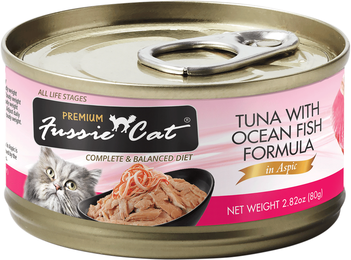 Fussie Cat Premium Grain Free Tuna with Ocean Fish in Aspic Canned Cat Food