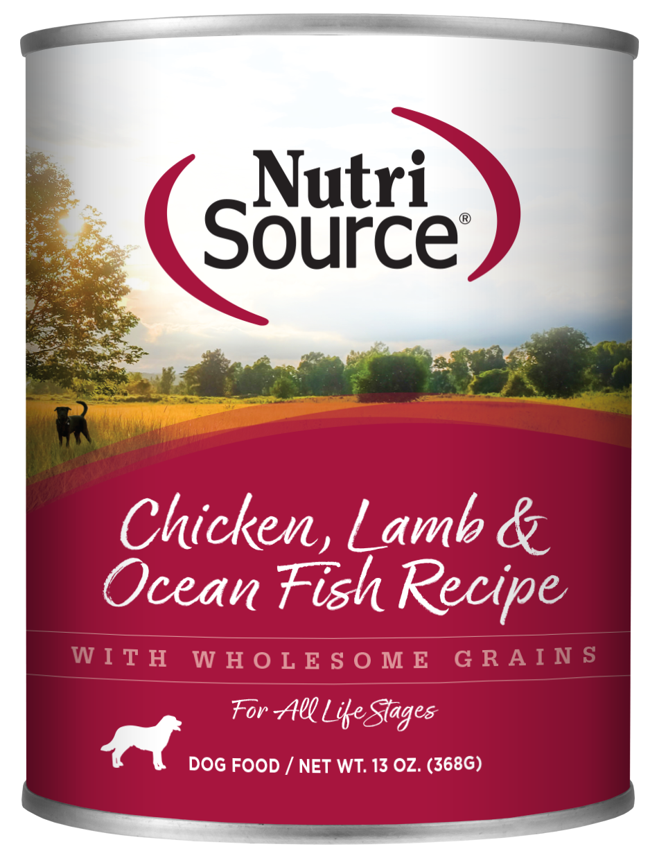 Nutrisource Chicken Lamb and Ocean Fish Canned Dog Food Hearty Pet