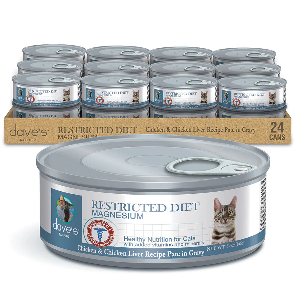 Dave's Pet Food Restricted Diet Magnesium Chicken Pate Recipe in Gravy Canned Cat Food