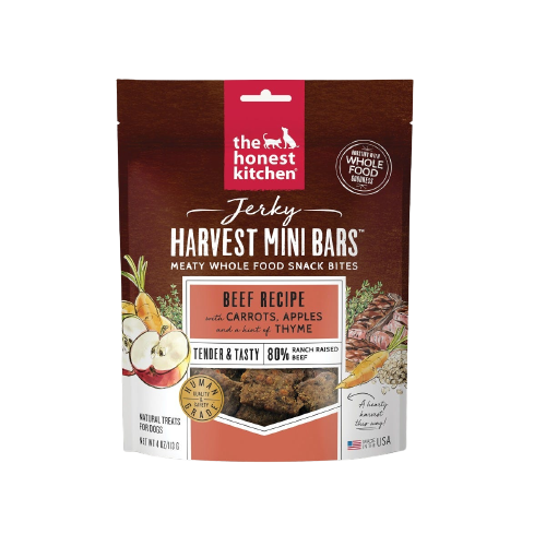 The Honest Kitchen Jerky Harvest Mini Bars - Beef Recipe With Carrots & Apples