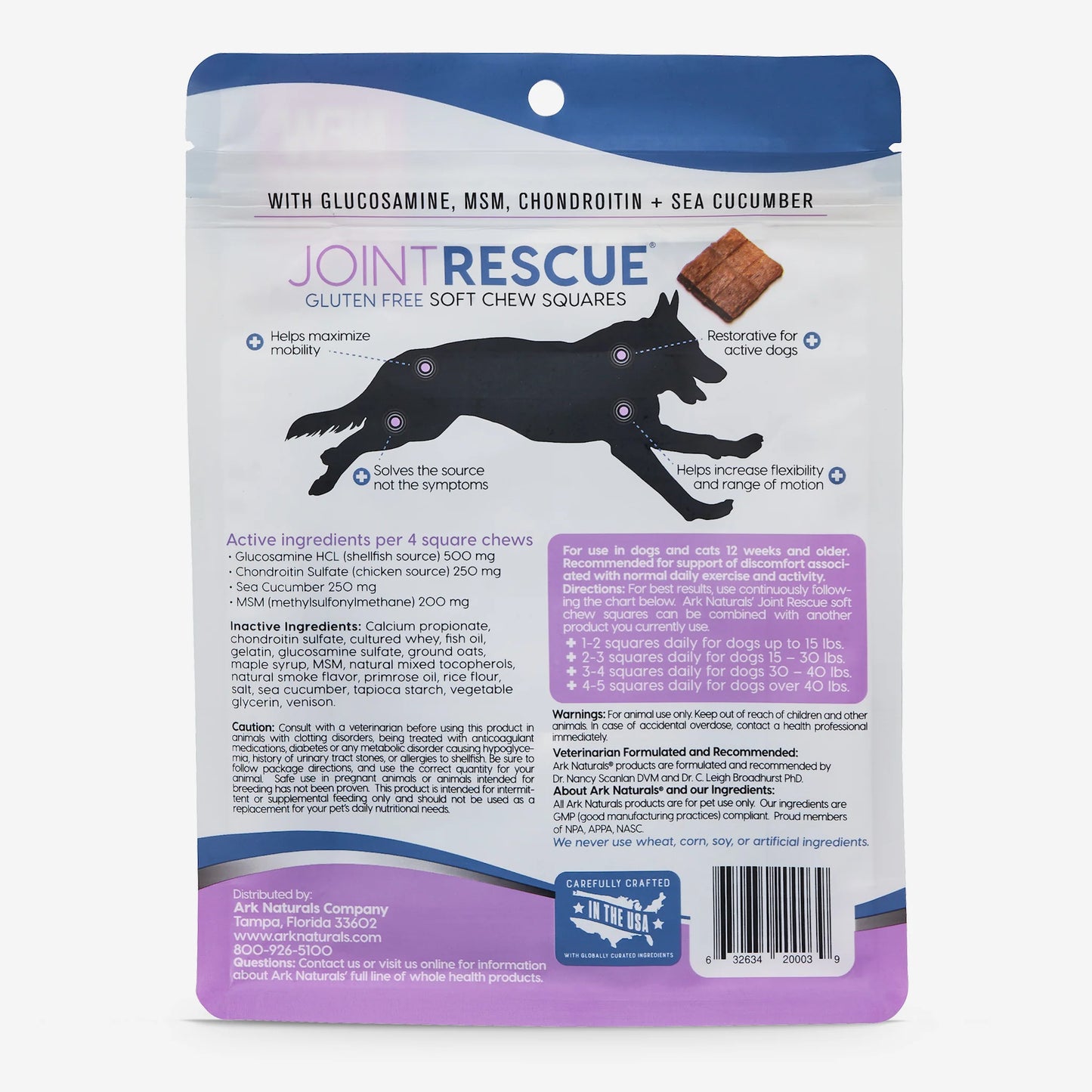 Ark Naturals Sea Mobility Joint Rescue Wheat Free Venison Jerky for Dogs