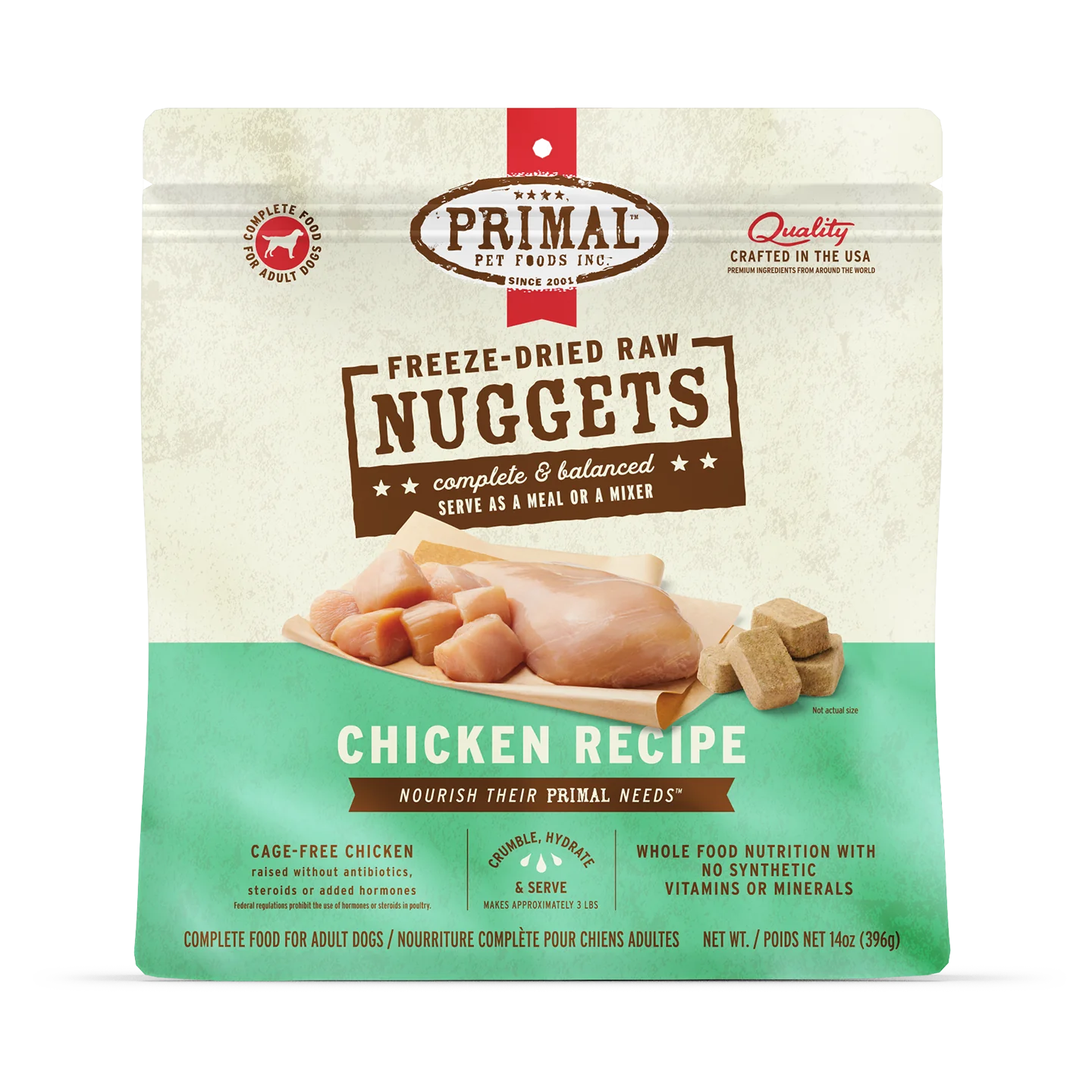 Primal Freeze-Dried Chicken Nuggets for Dogs