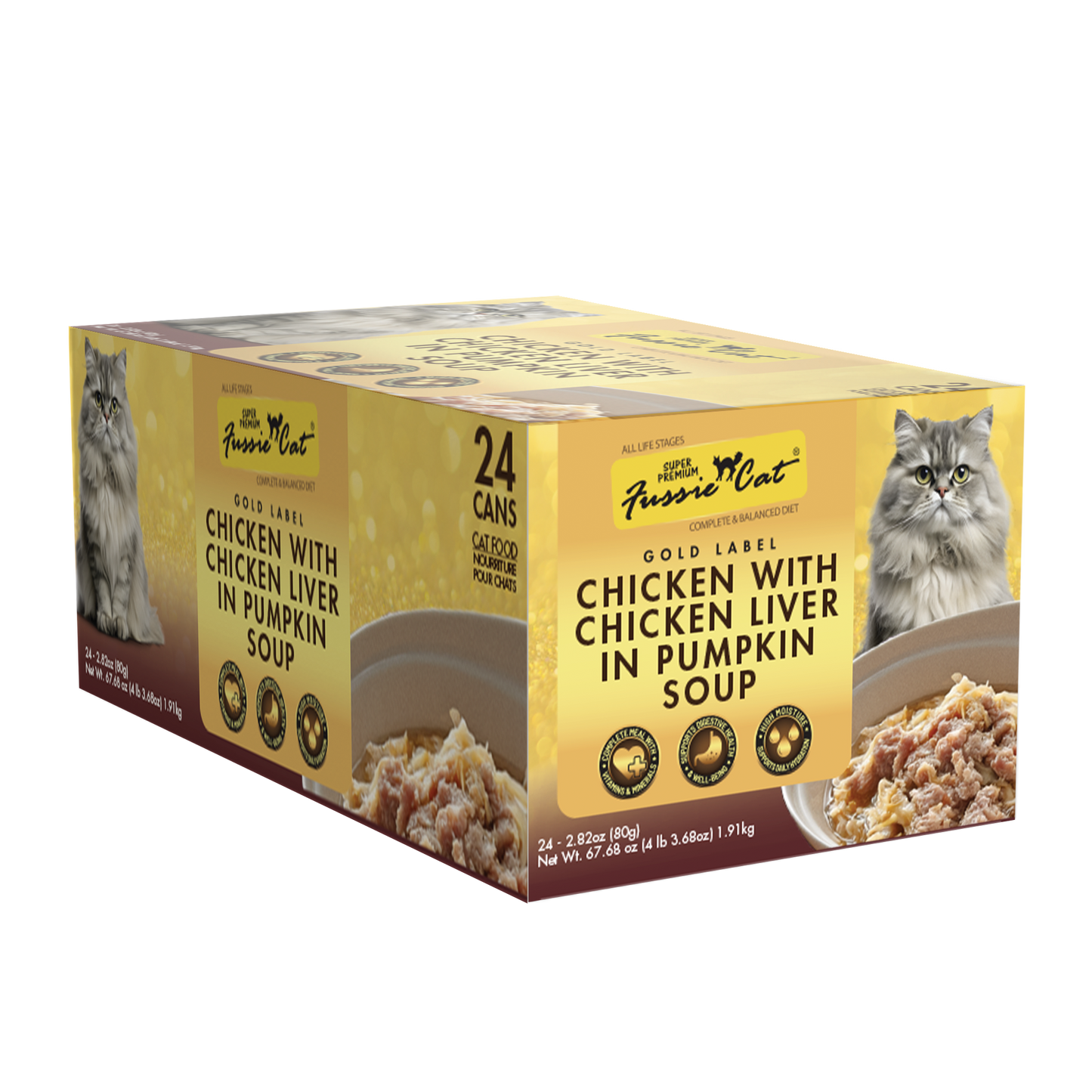 Fussie Cat Gold Super Premium Chicken & Chicken Liver Canned Cat Food