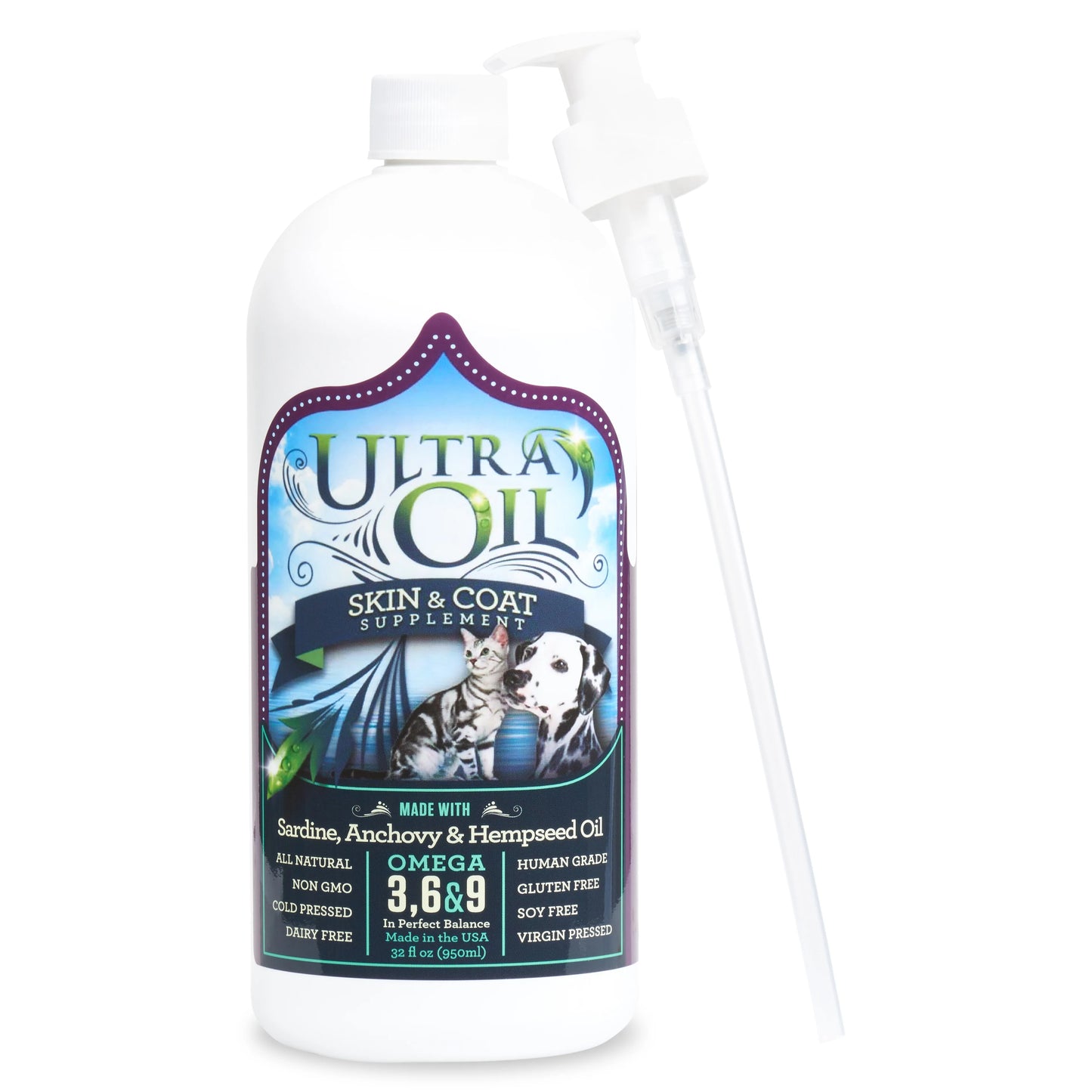 Ultra Oil Skin And Coat Supplement For Dogs And Cats