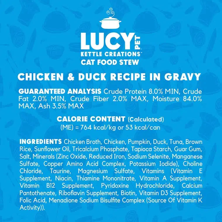Lucy Pet Chicken & Duck Recipe in Gravy for Cats