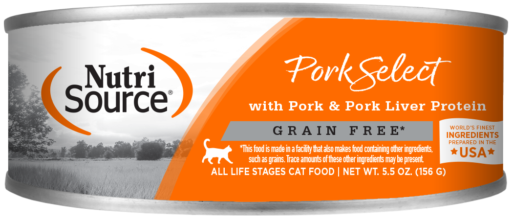 Nutrisource Grain Free Pork and Pork Liver Select Canned Cat Formula