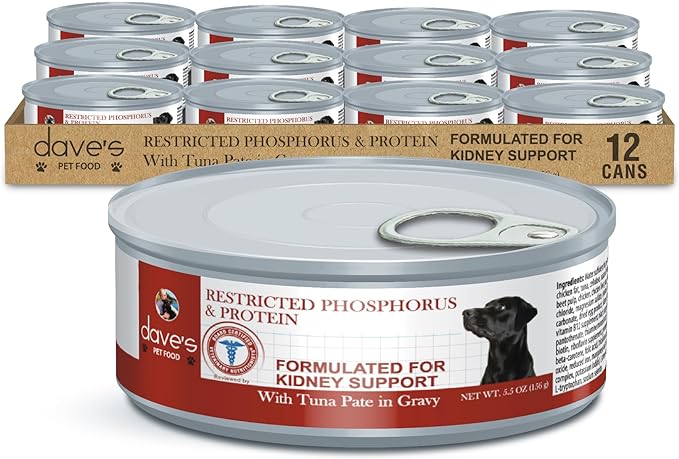 Dave's Pet Food Restricted Diet Phosphorus & Protein Tuna Pate in Gravy Canned Cat Food