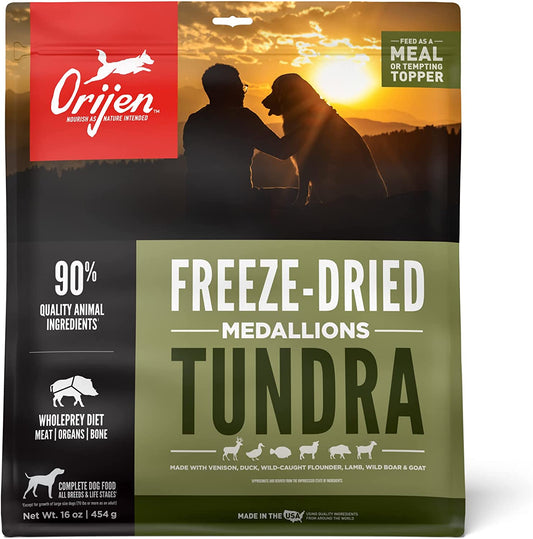 ORIJEN Tundra Grain-Free Freeze-Dried Dog Food & Topper