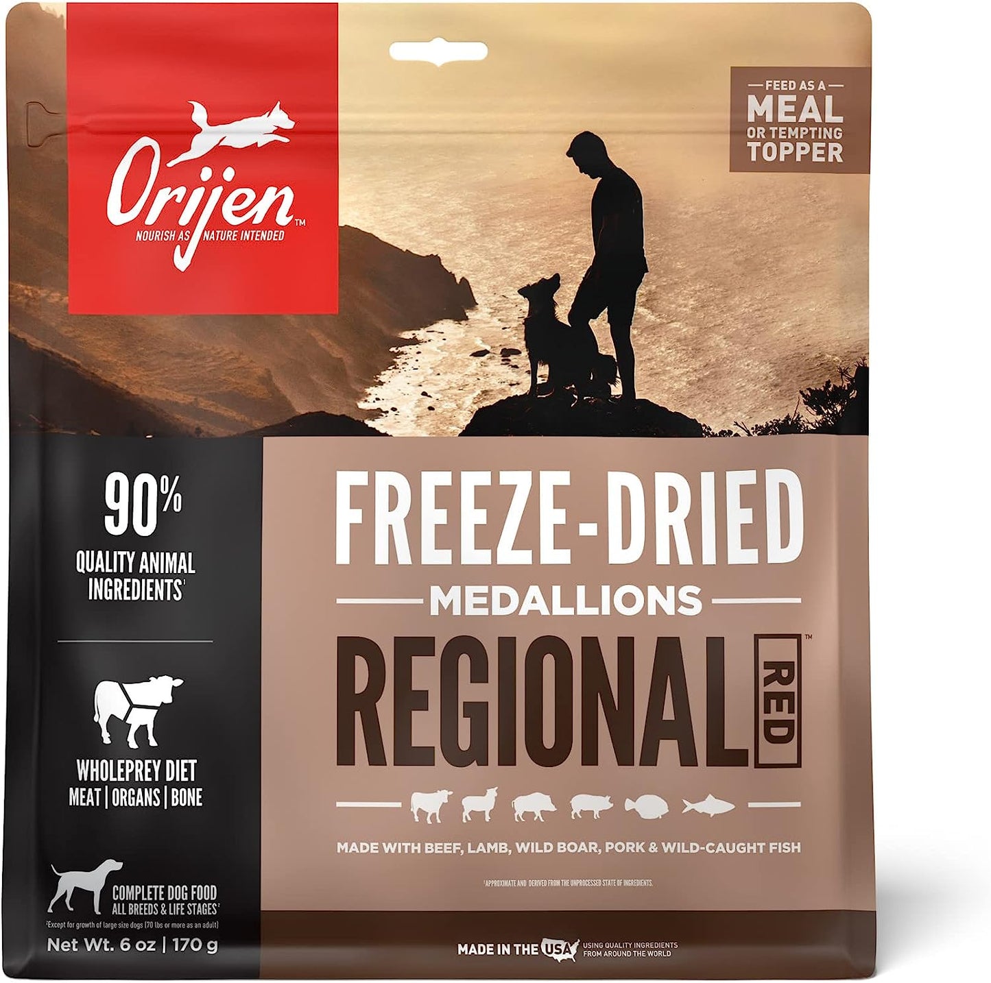 ORIJEN Regional Red Freeze-Dried Dog Food