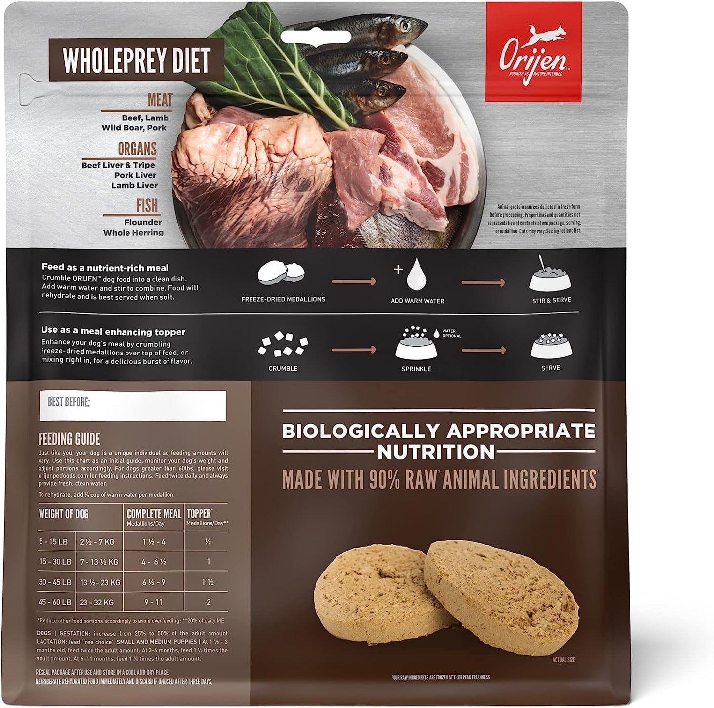 ORIJEN Regional Red Freeze-Dried Dog Food