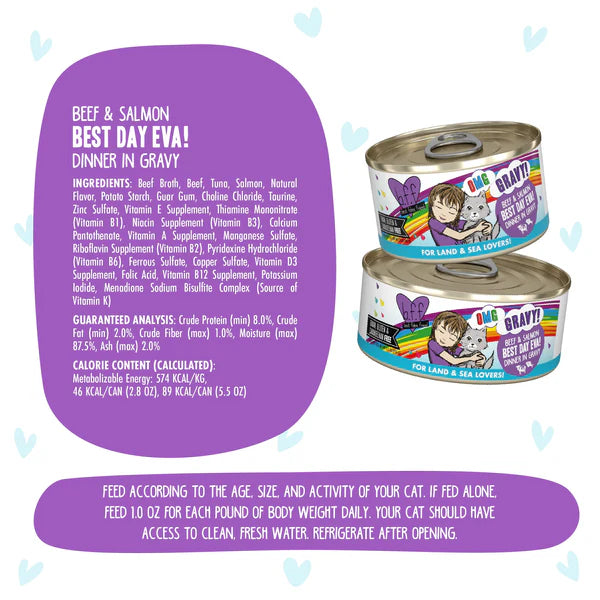 Weruva OMG Best Day Eva! Beef & Salmon Canned Cat Food
