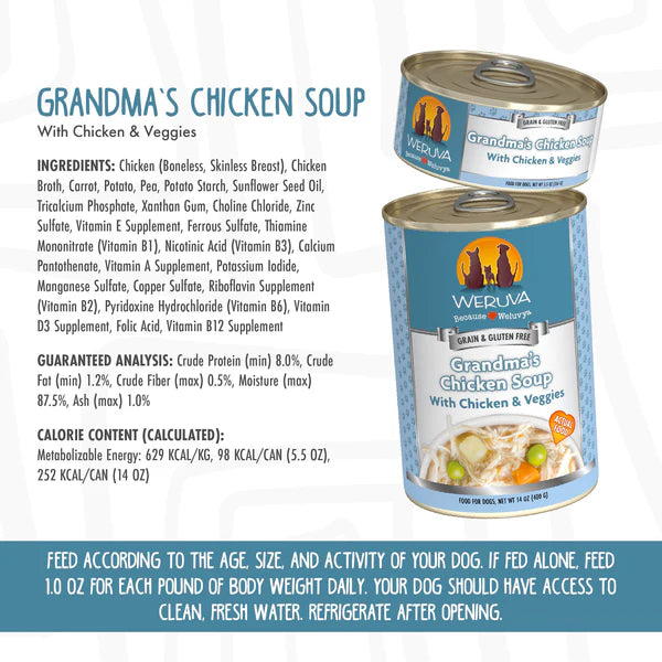 Weruva Grandma's Chicken Soup Dog Cans