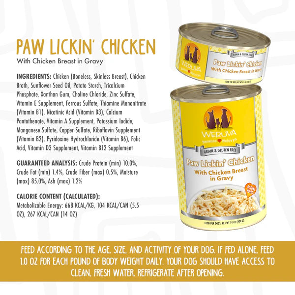 Weruva Paw Lickin Chicken Dog Cans