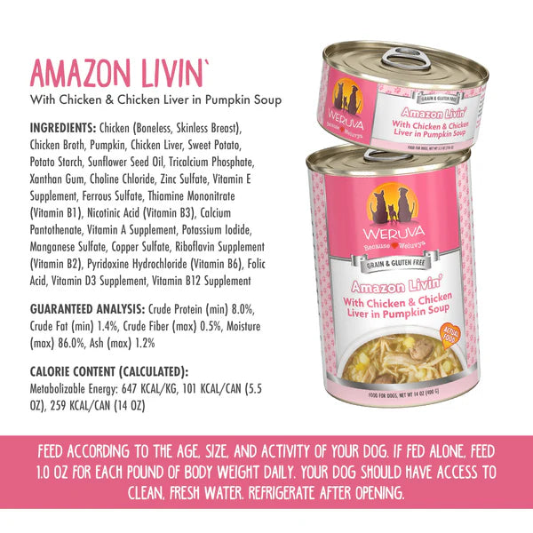 Weruva Dog Amazon Livin' Wet Food