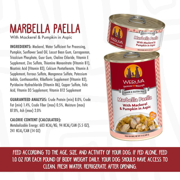 Weruva Marbella Paella Dog Cans