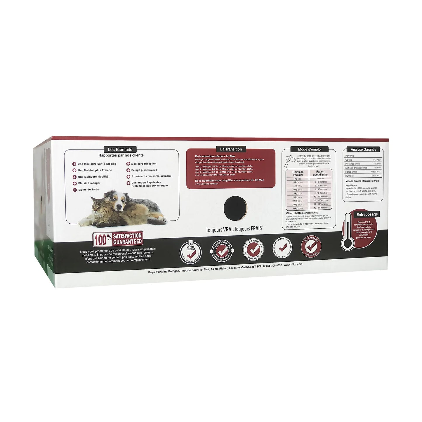 1st Moz Raw Sterilized Beef Pet Food For Dogs and Cats