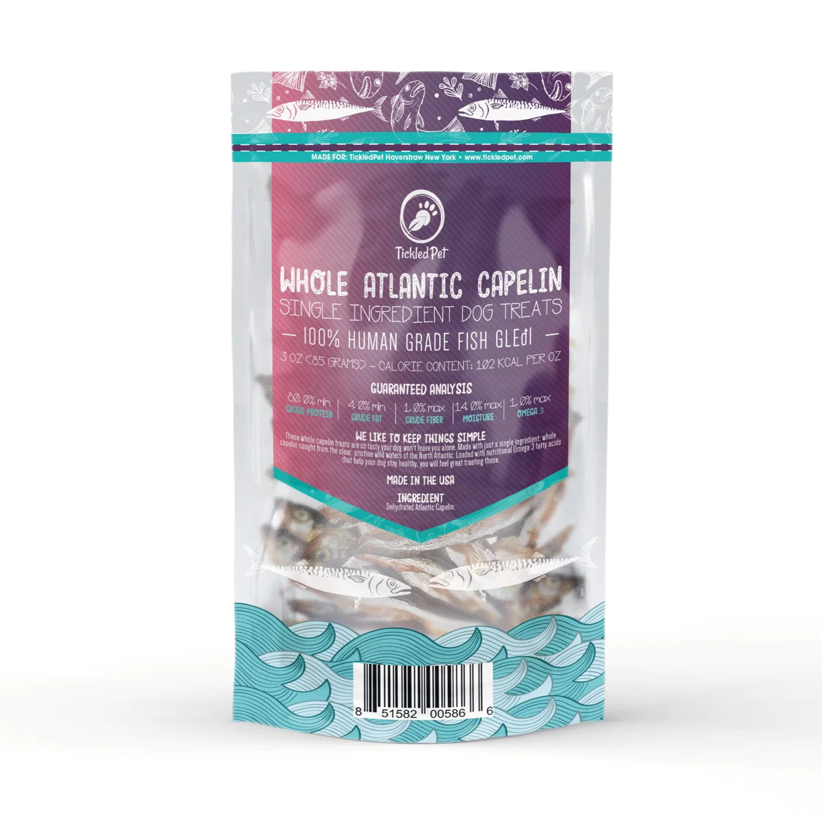 Tickled Pets Whole Capelin Dog Treats