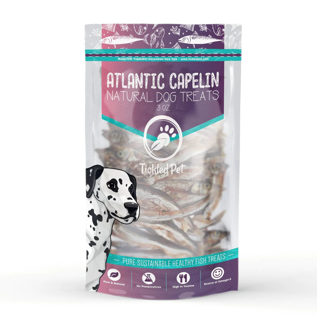 Tickled Pets Whole Capelin Dog Treats