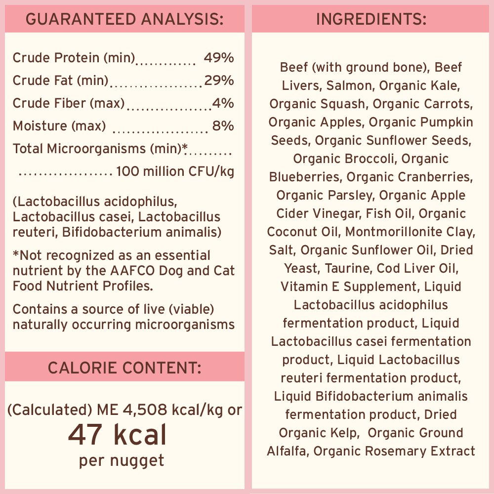 Primal Freeze-Dried Raw Beef and Salmon Nuggets for Cats