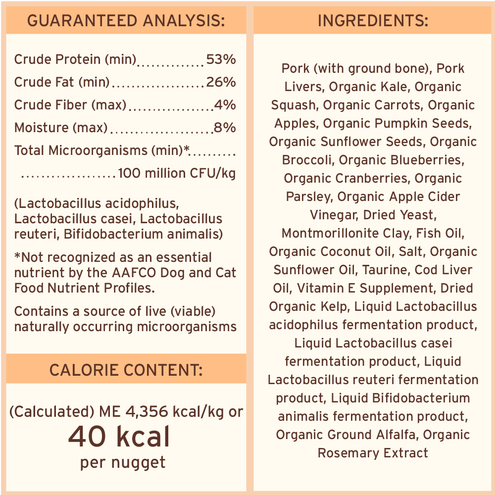 Primal Freeze-Dried Raw Pork Nuggets for Cats