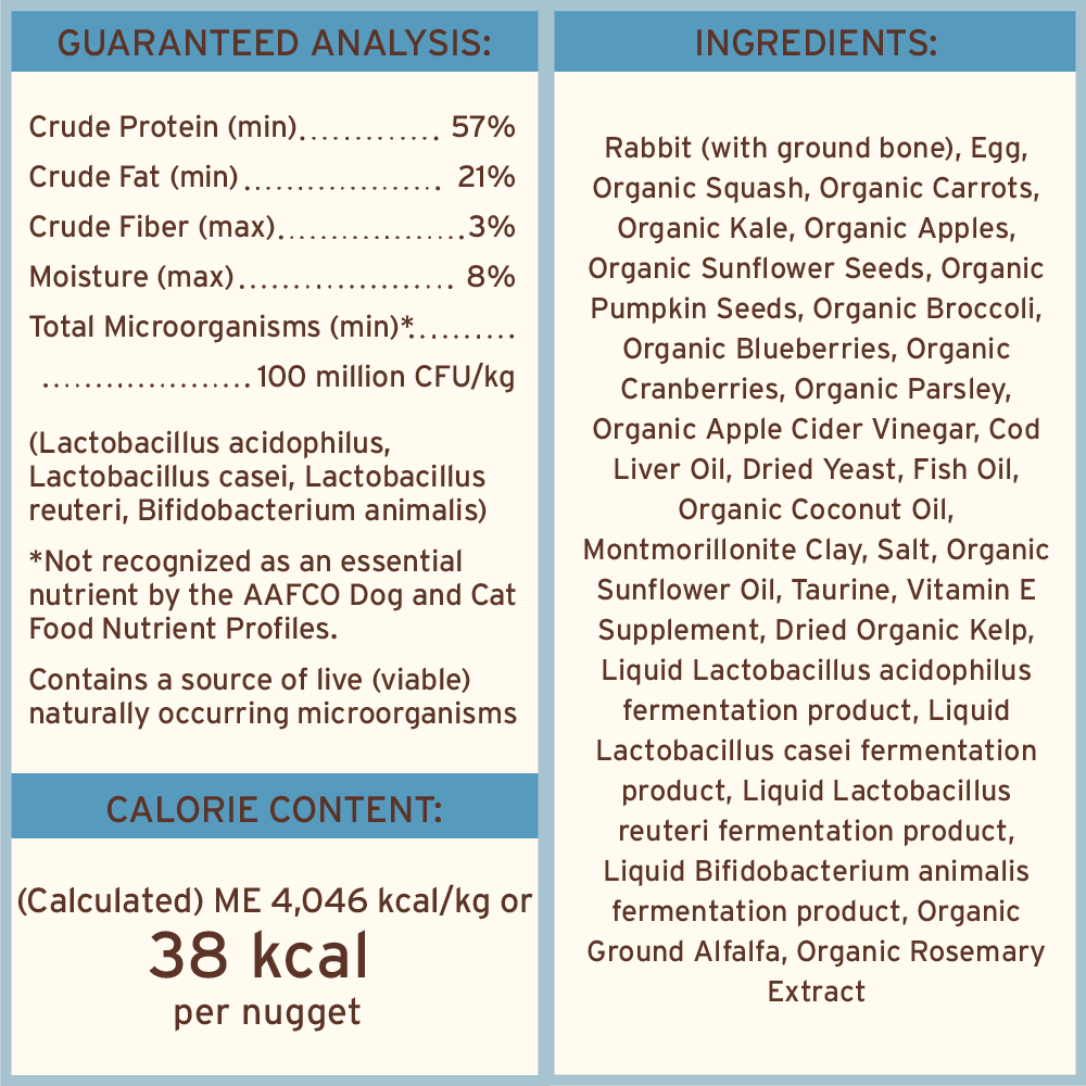 Primal Freeze-Dried Raw Rabbit Nuggets for Cats