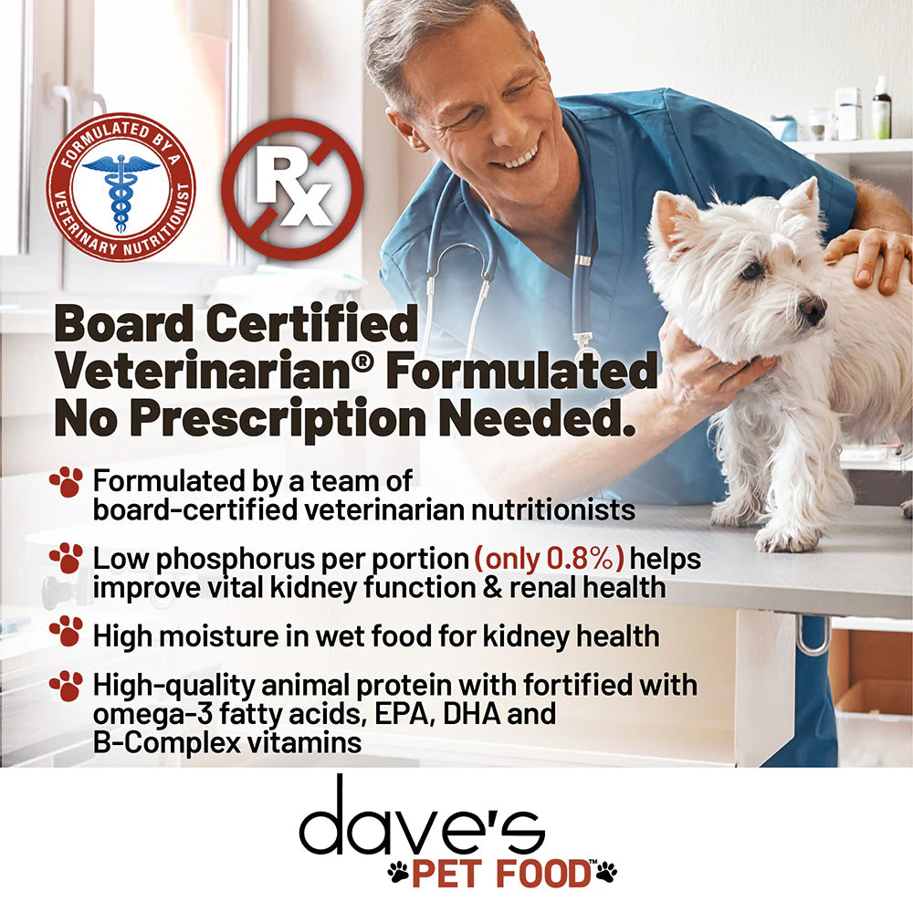 Dave's Pet Food Restricted Diet Phosphorus & Protein Tuna Pate in Gravy Canned Cat Food