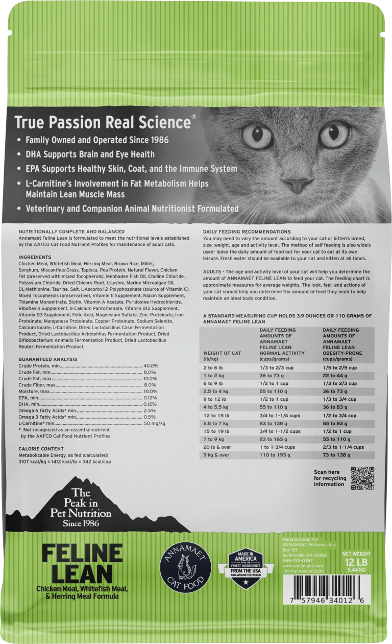 Annamaet Petfoods Feline Lean Dry Cat Food