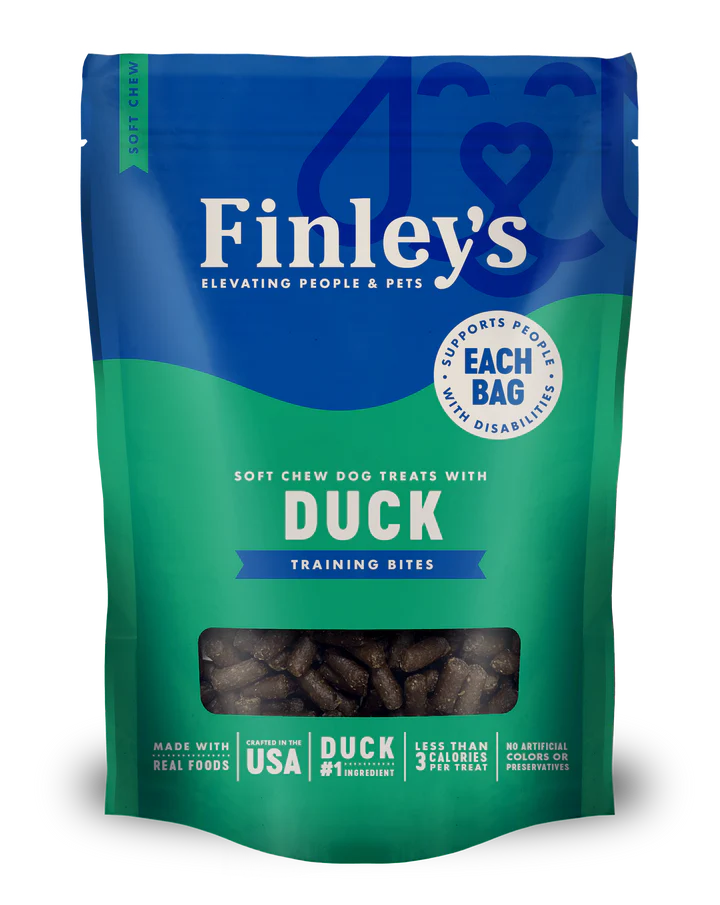 Finley's Duck Recipe Soft Chew Trainer Bite Dog Treats