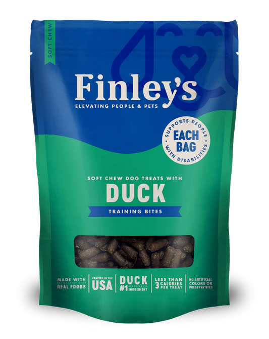 Finley's Duck Recipe Soft Chew Trainer Bite Dog Treats