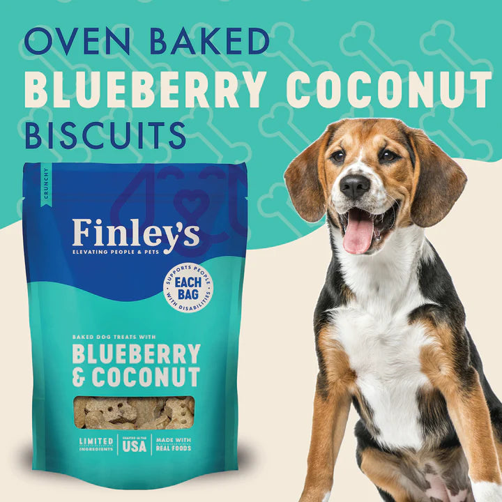 Finley's Blueberry & Coconut Crunchy Biscuit Dog Treats