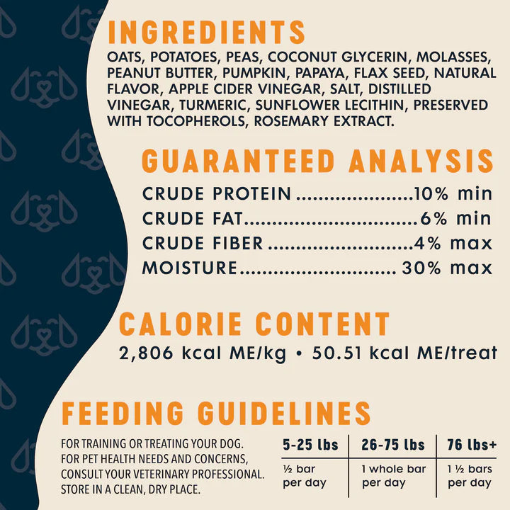 Finley's Happy Belly Soft Chew Benefit Bars For Dogs