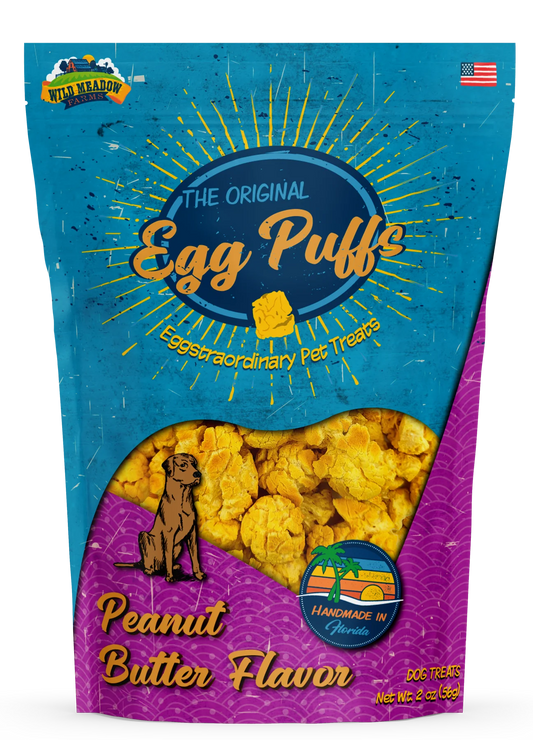 Egg Puffs Peanut Butter Flavor Dog Treats