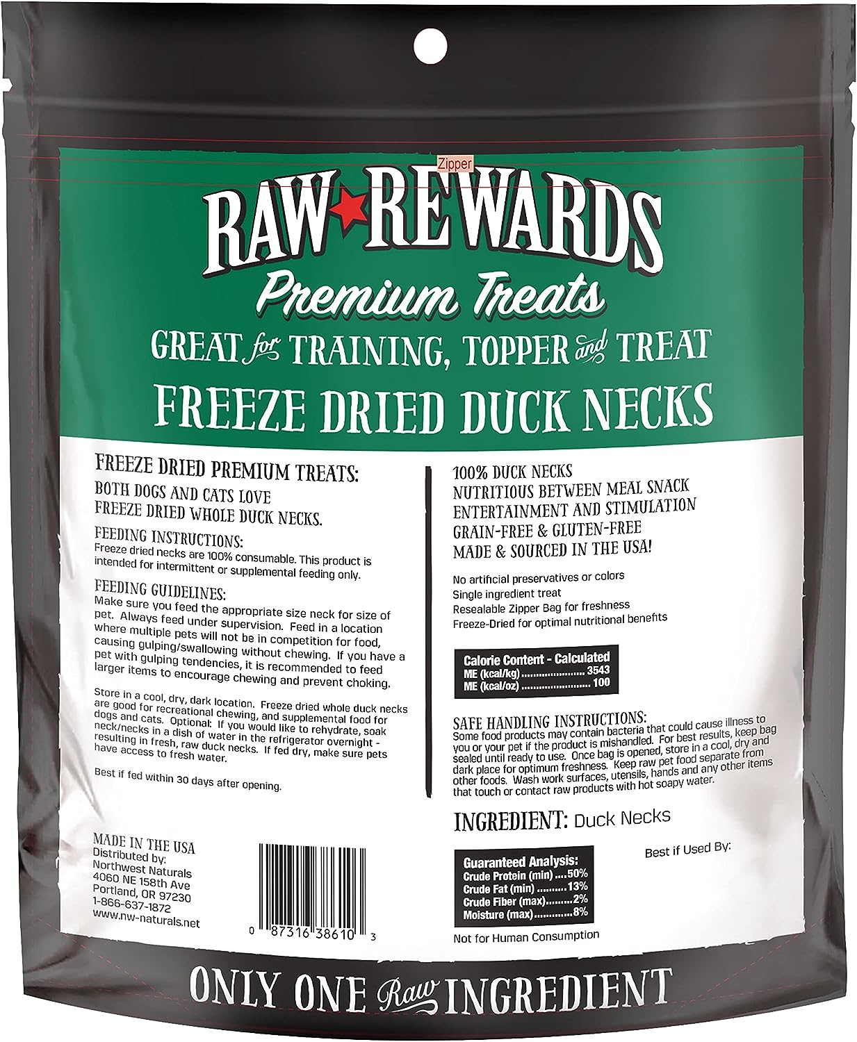 Northwest Naturals Freeze-Dried Duck Necks