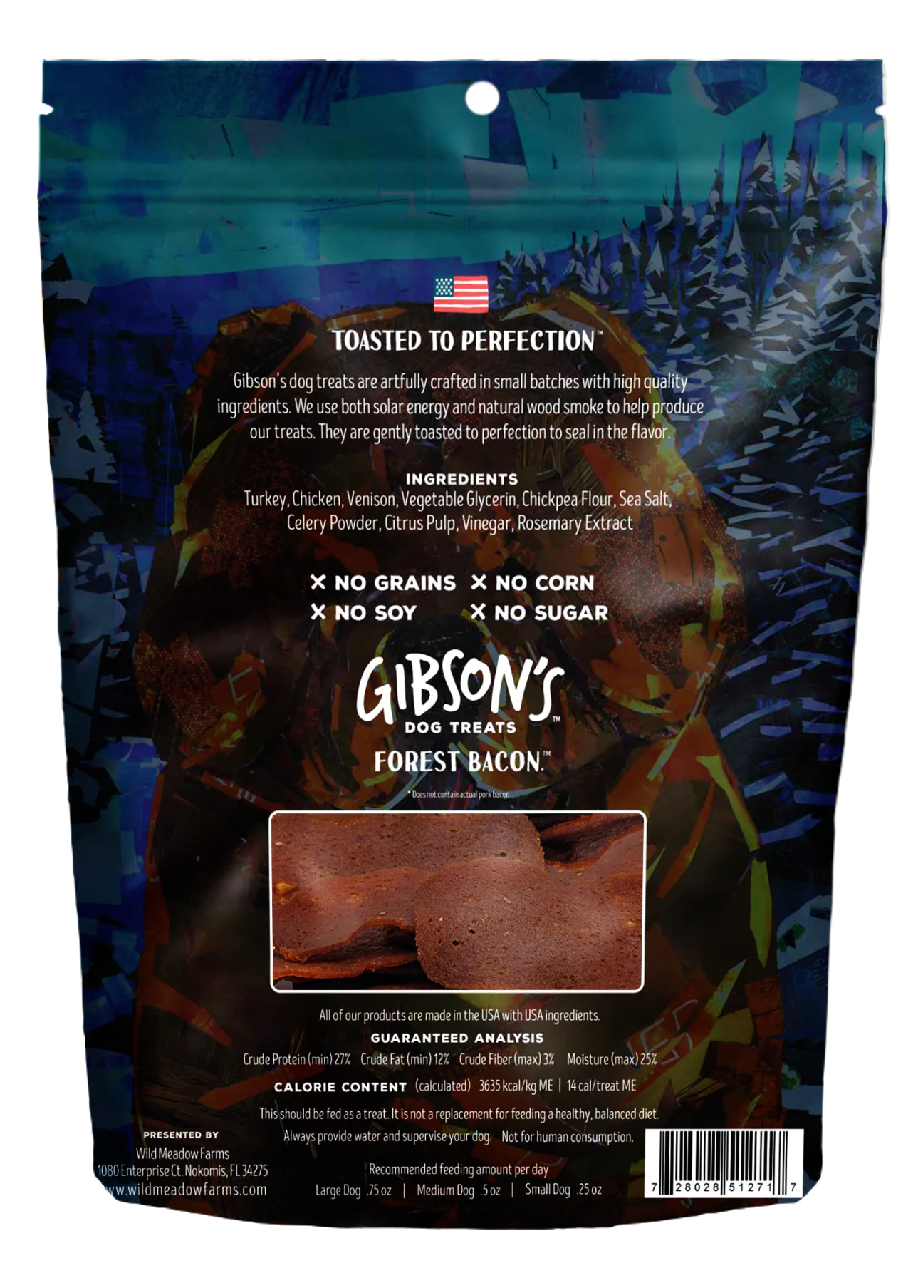 Gibson's Forest Bacon with Venison Jerky Dog Treats