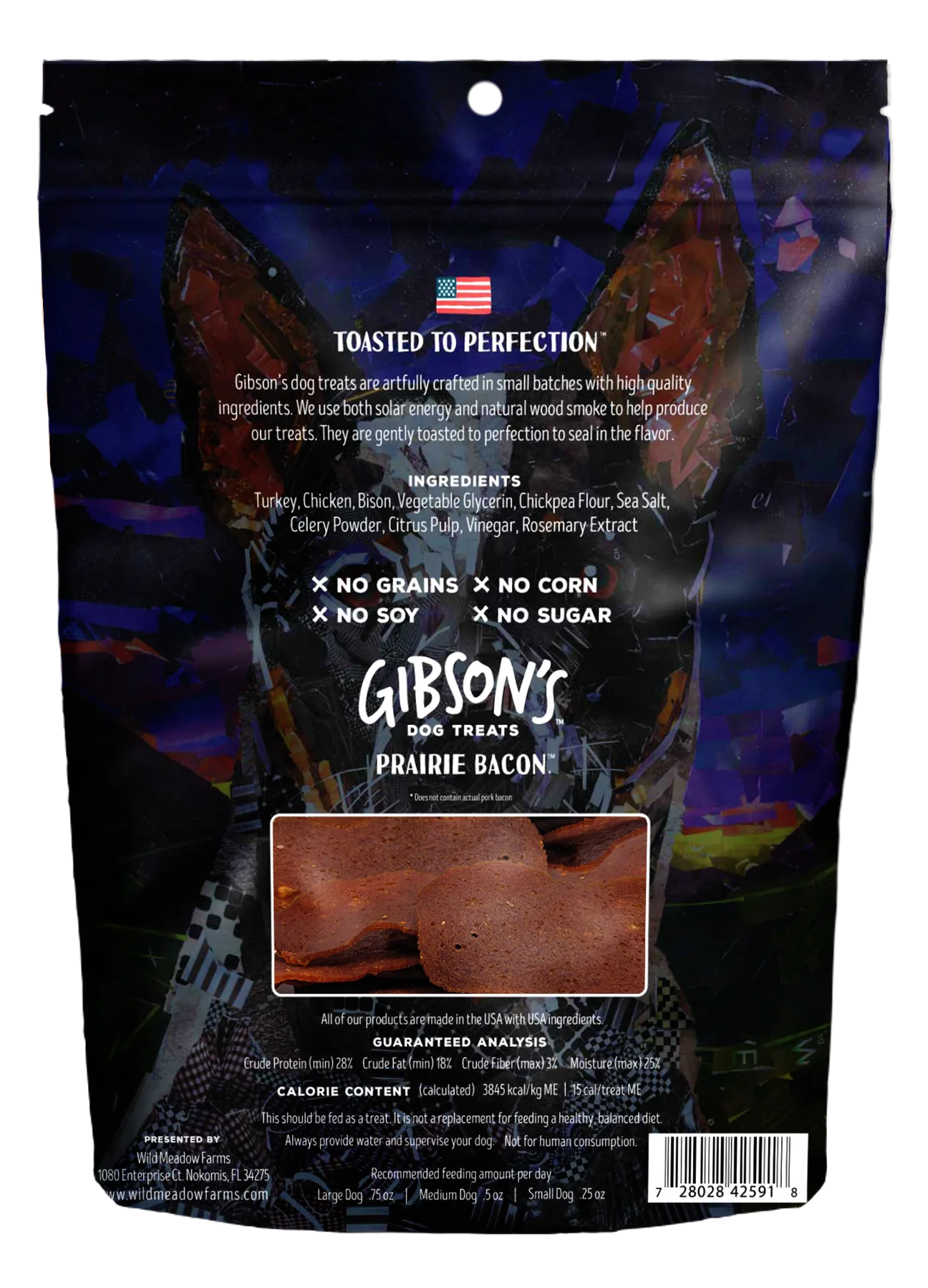 Gibson's Prairie Bacon with Bison Jerky Dog Treats