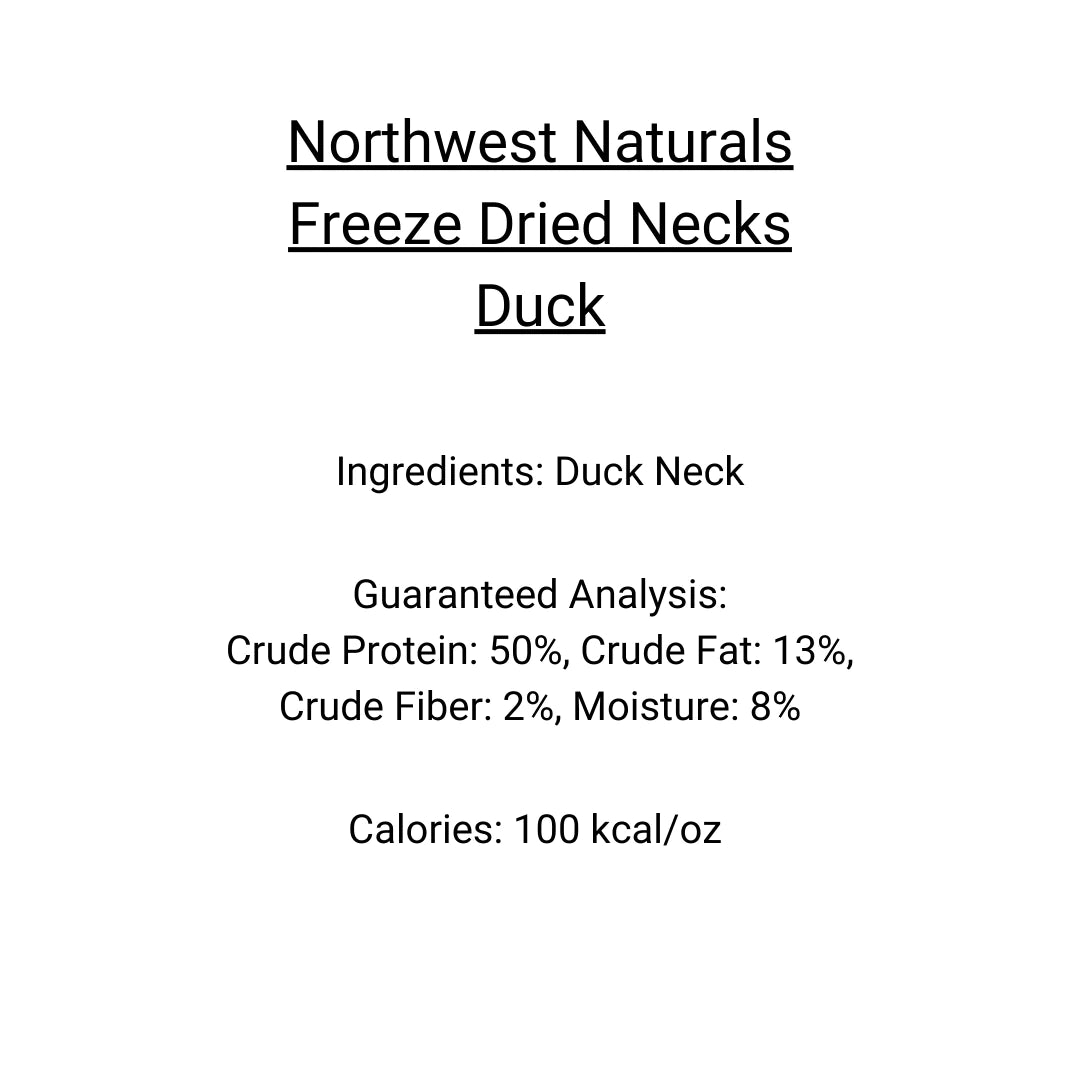 Northwest Naturals Freeze-Dried Duck Necks For Dogs and Cats
