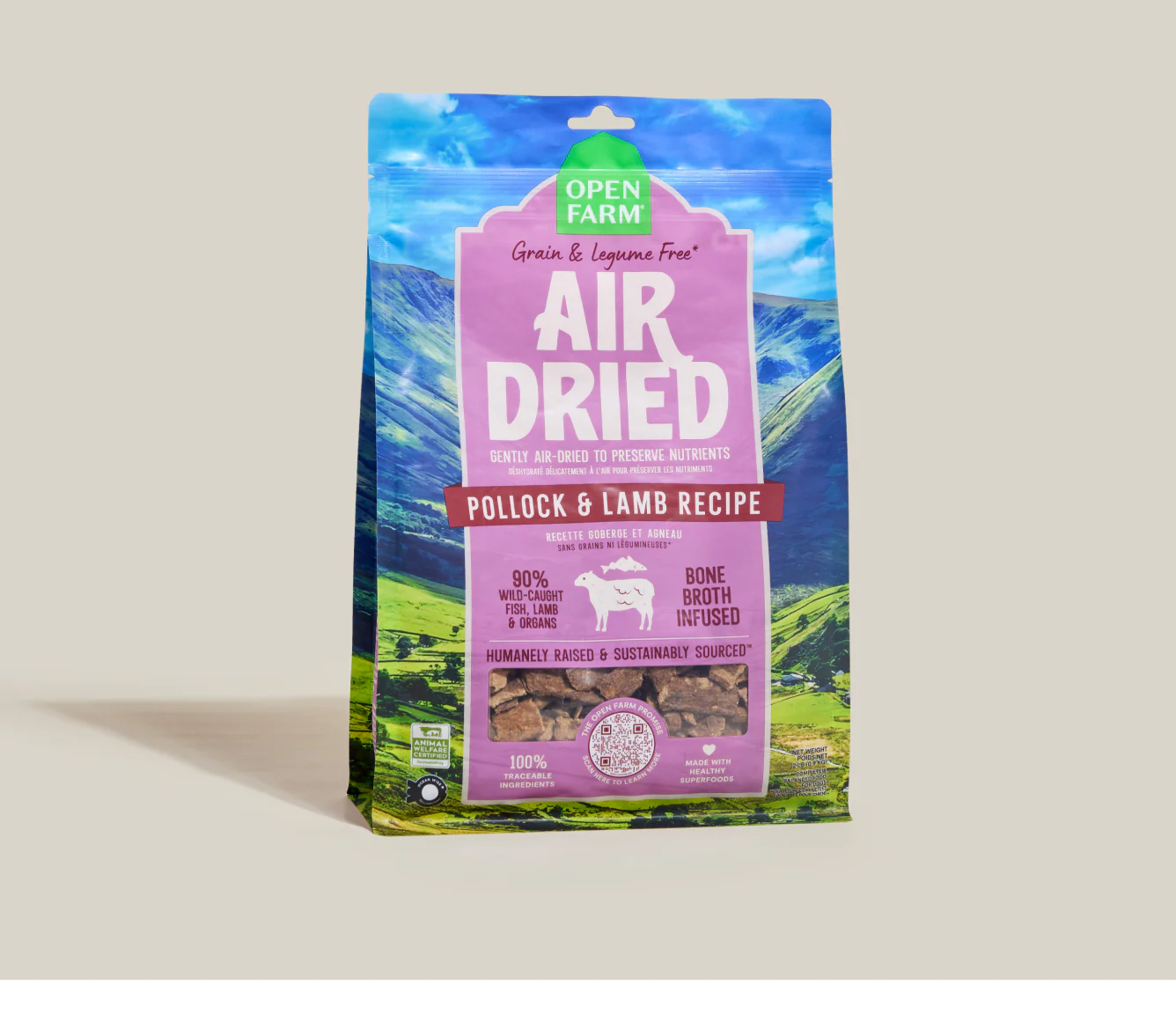 Open Farm Air Dried Alaskan Pollock & Lamb Recipe for Dogs
