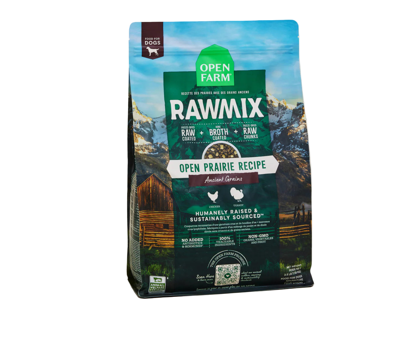 Open Farm RawMix Open Prairie Ancient Grain Dog Kibble