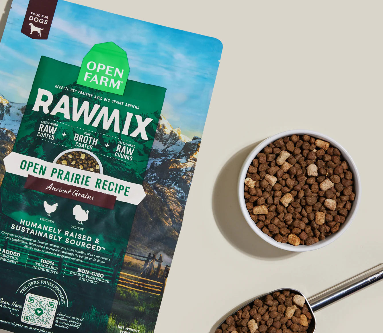 Open Farm RawMix Open Prairie Ancient Grain Dog Kibble