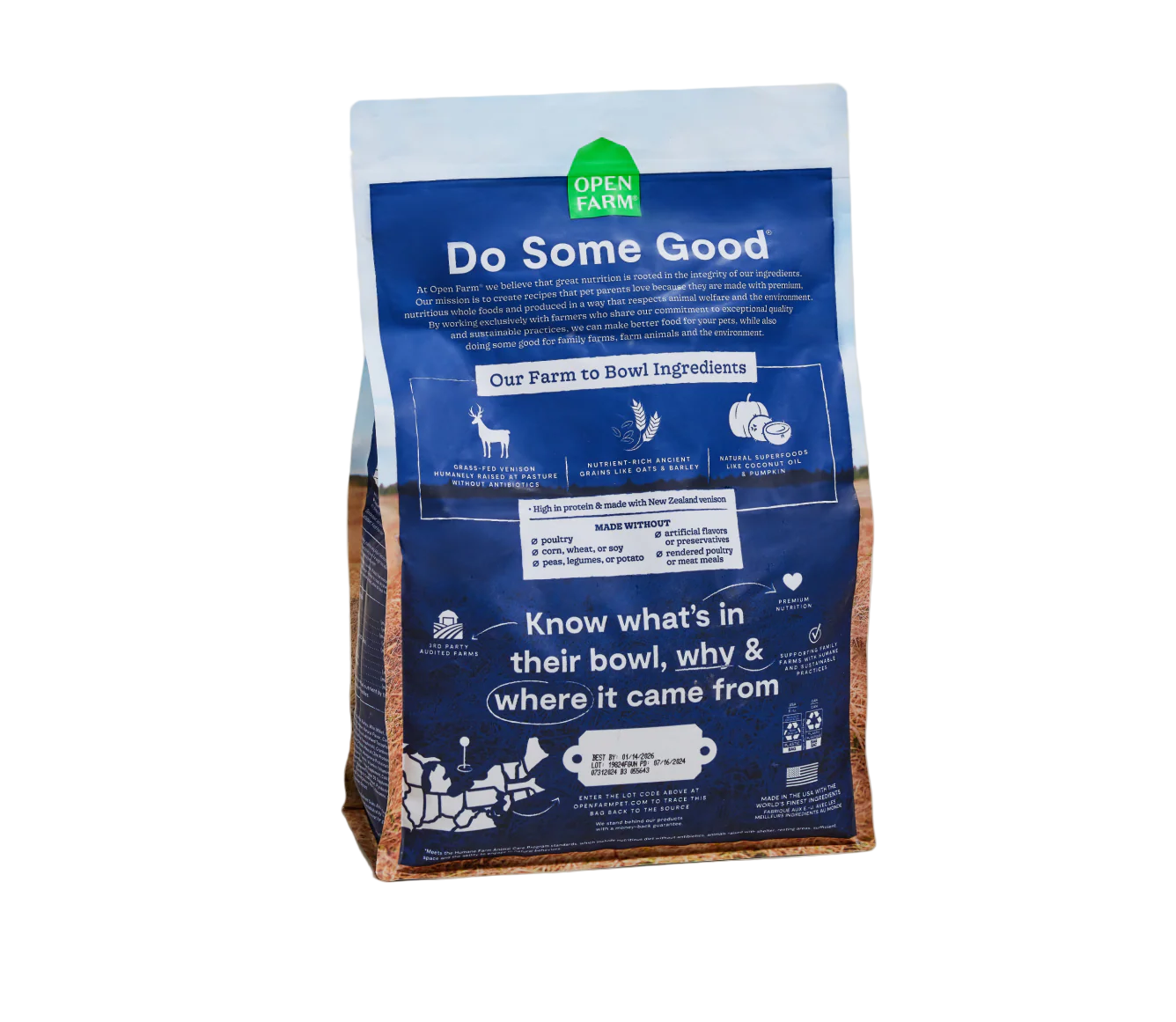 Open Farm New Zealand Venison Ancient Grains Kibble