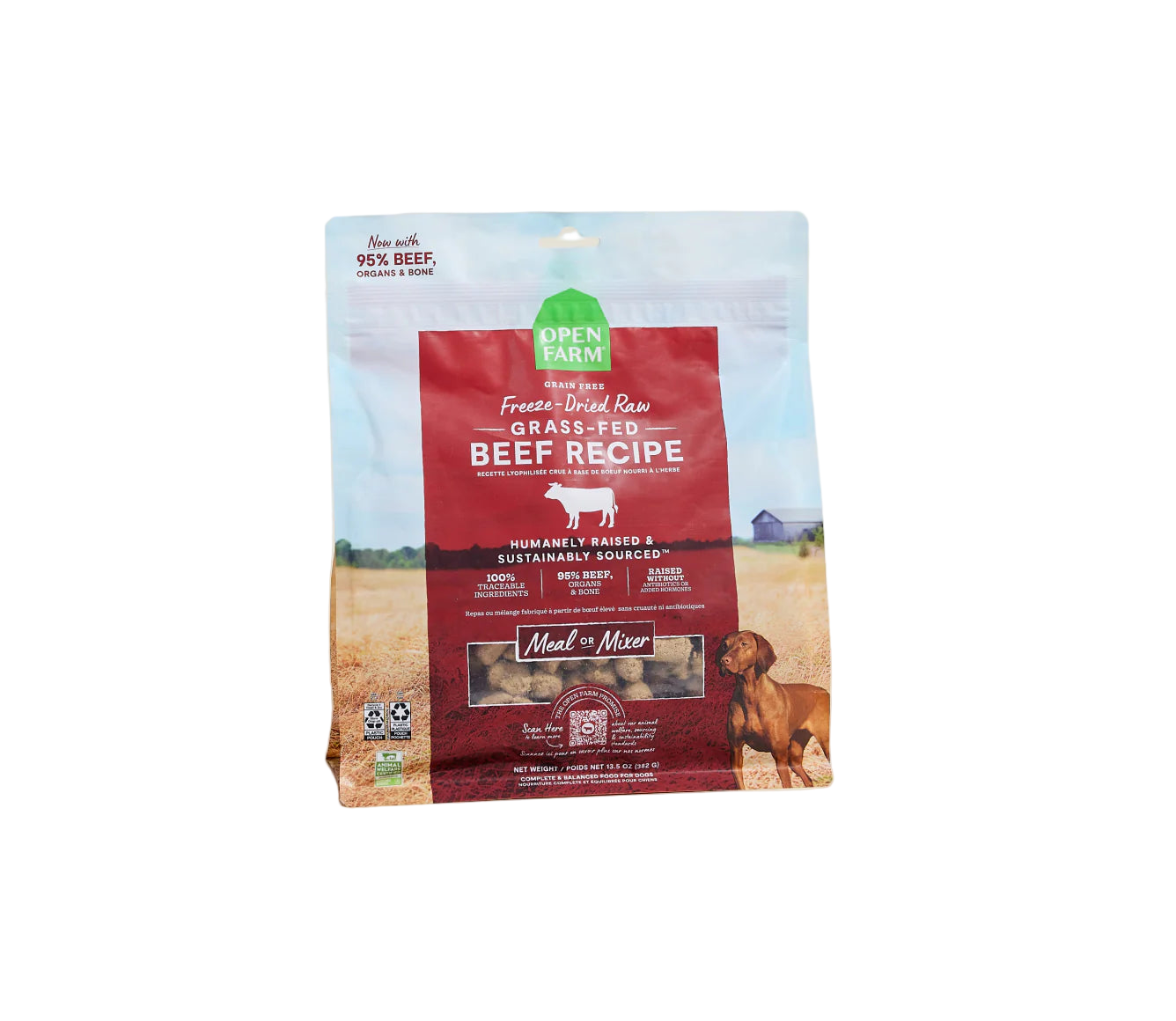 Open Farm Freeze Dried Raw - Grass Fed Beef Morsels for Dogs
