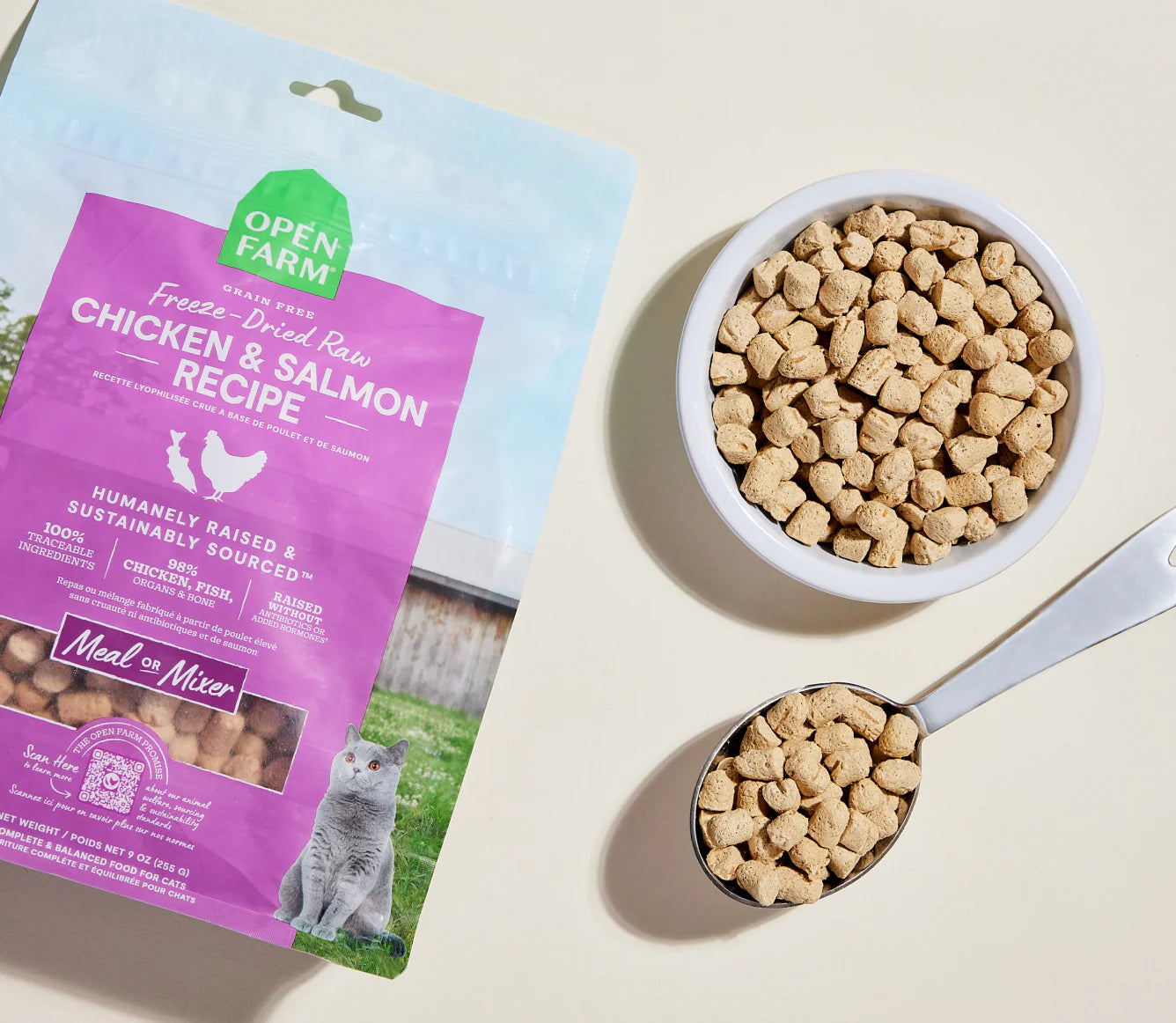 Open Farm Freeze-Dried Raw Chicken & Salmon Morsels For Cats