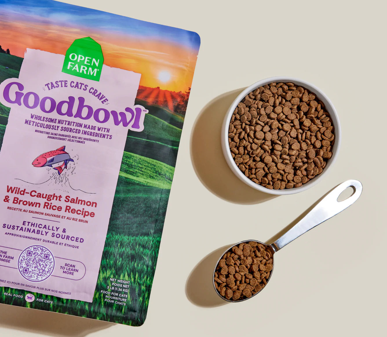 Open Farm GoodBowl Salmon & Brown Rice Dry Cat Food