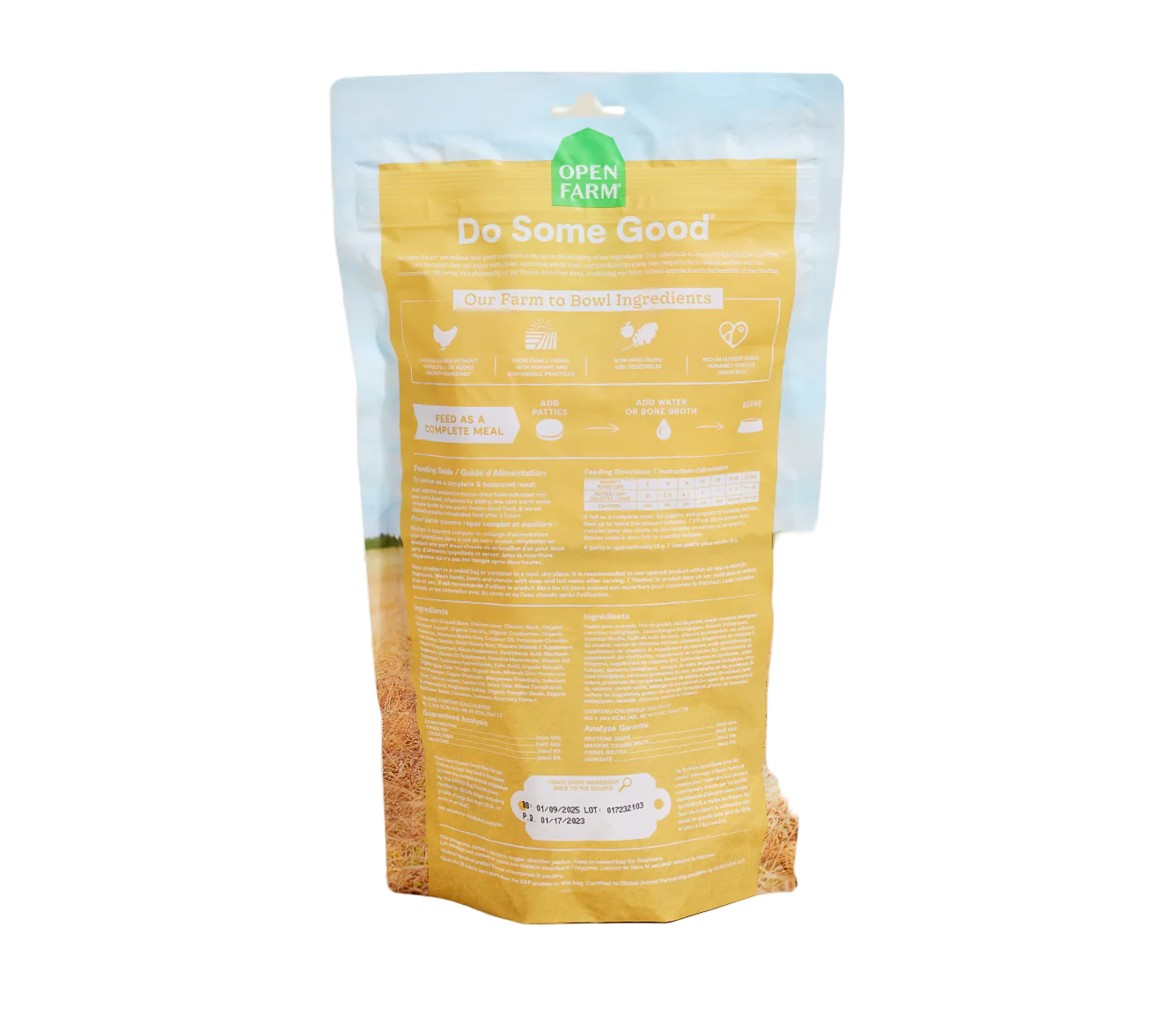 Open Farm Freeze Dried Raw - Harvest Chicken Patties for Dogs