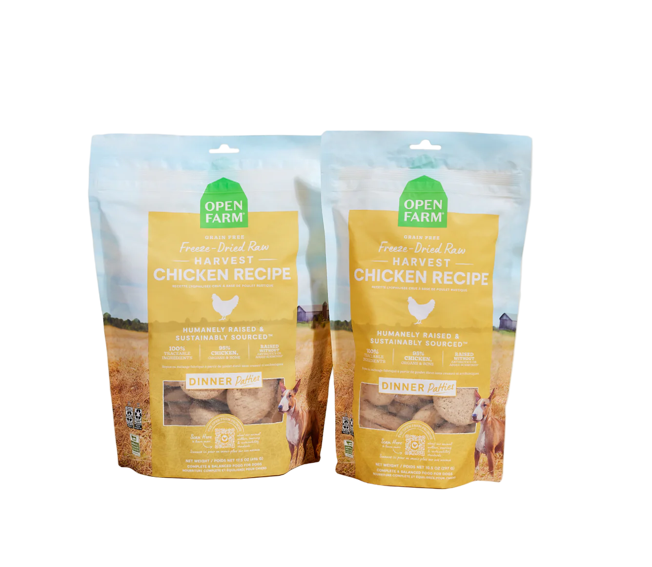 Open Farm Freeze Dried Raw - Harvest Chicken Patties for Dogs