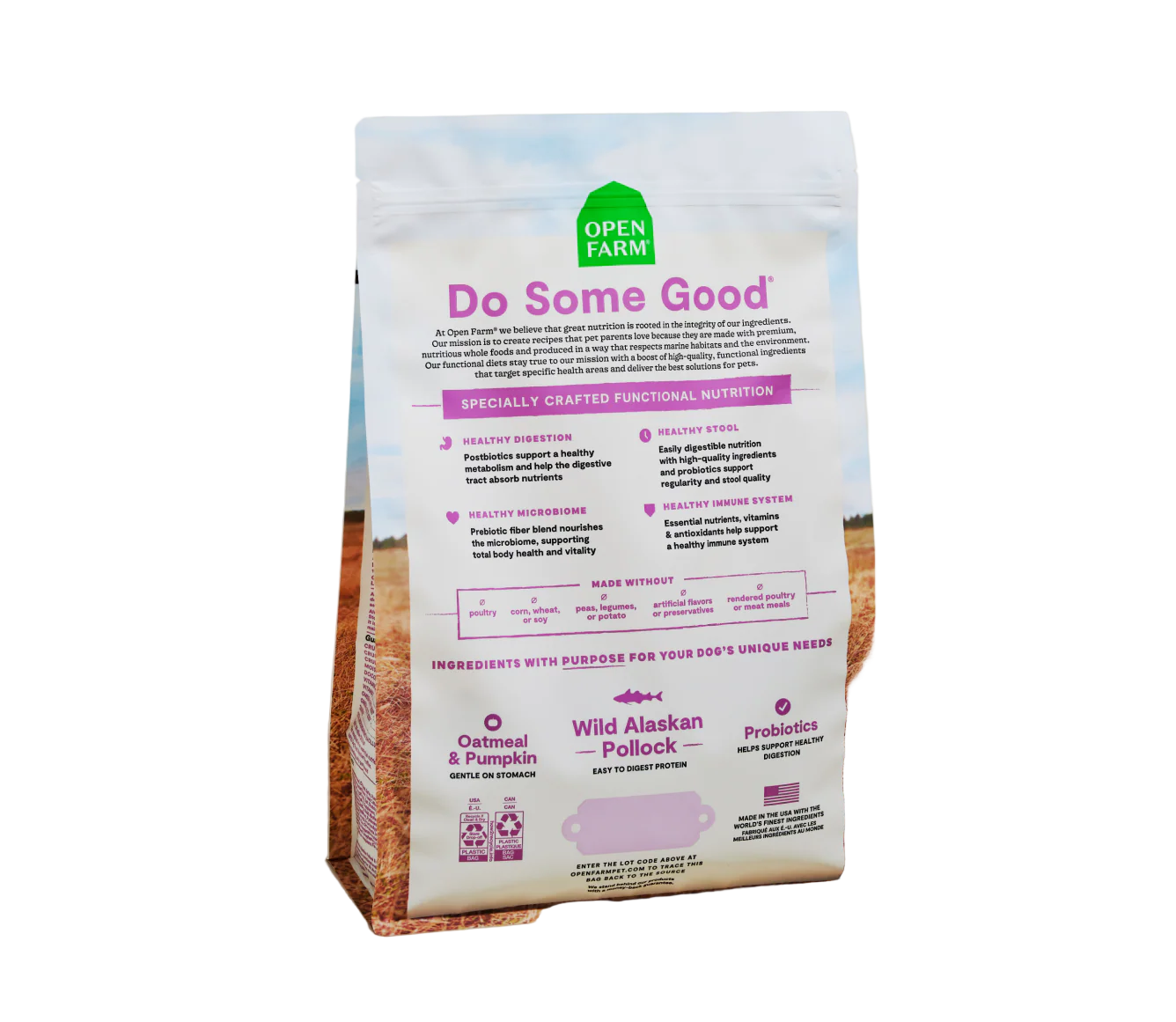 Open Food Digestive Health Pollock & Oatmeal Dog Food