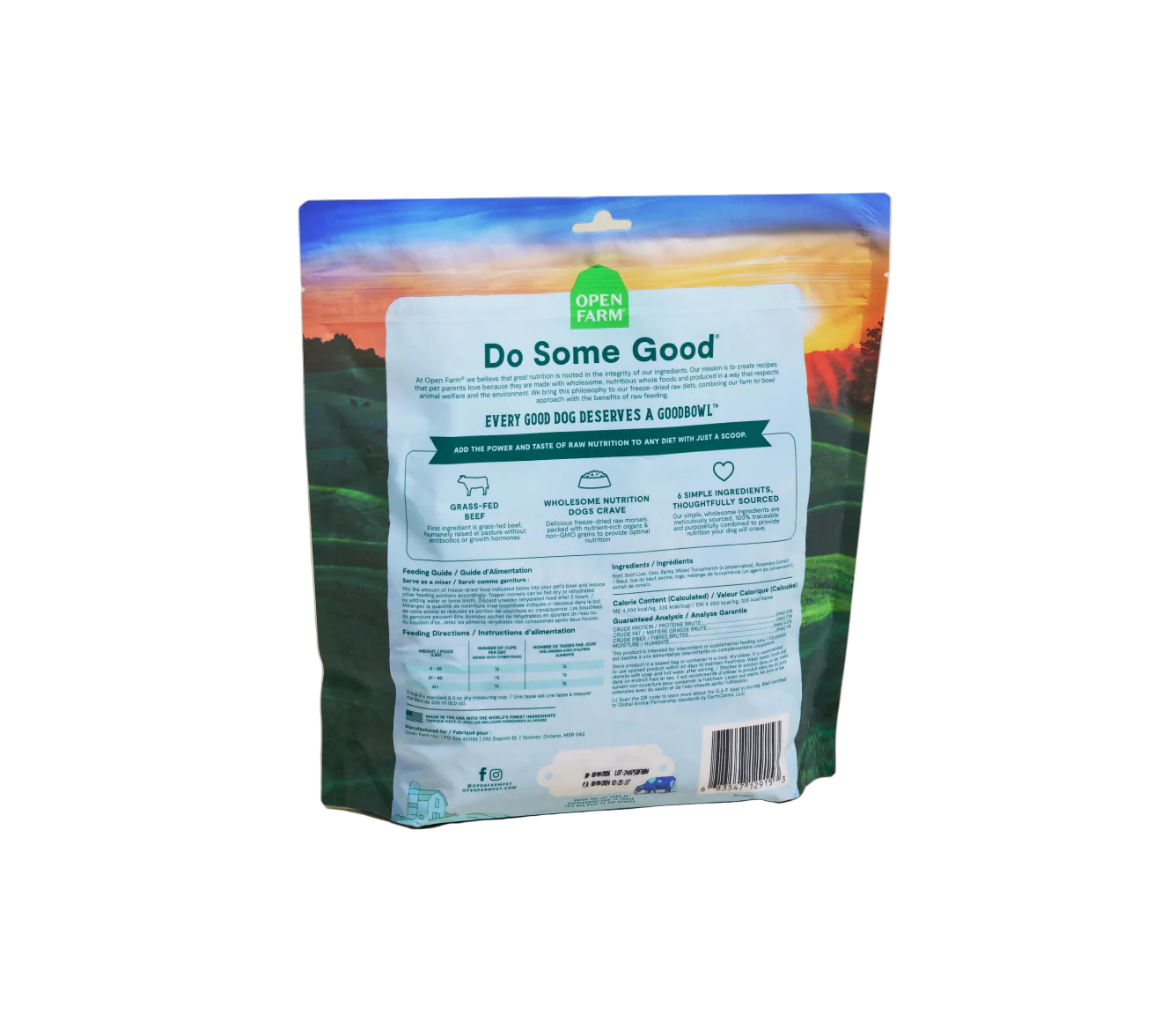 Goodbowl Open Farm Freeze Dried Raw Morsels – Grass-Fed Beef & Wholesome Grains Recipe for Dogs