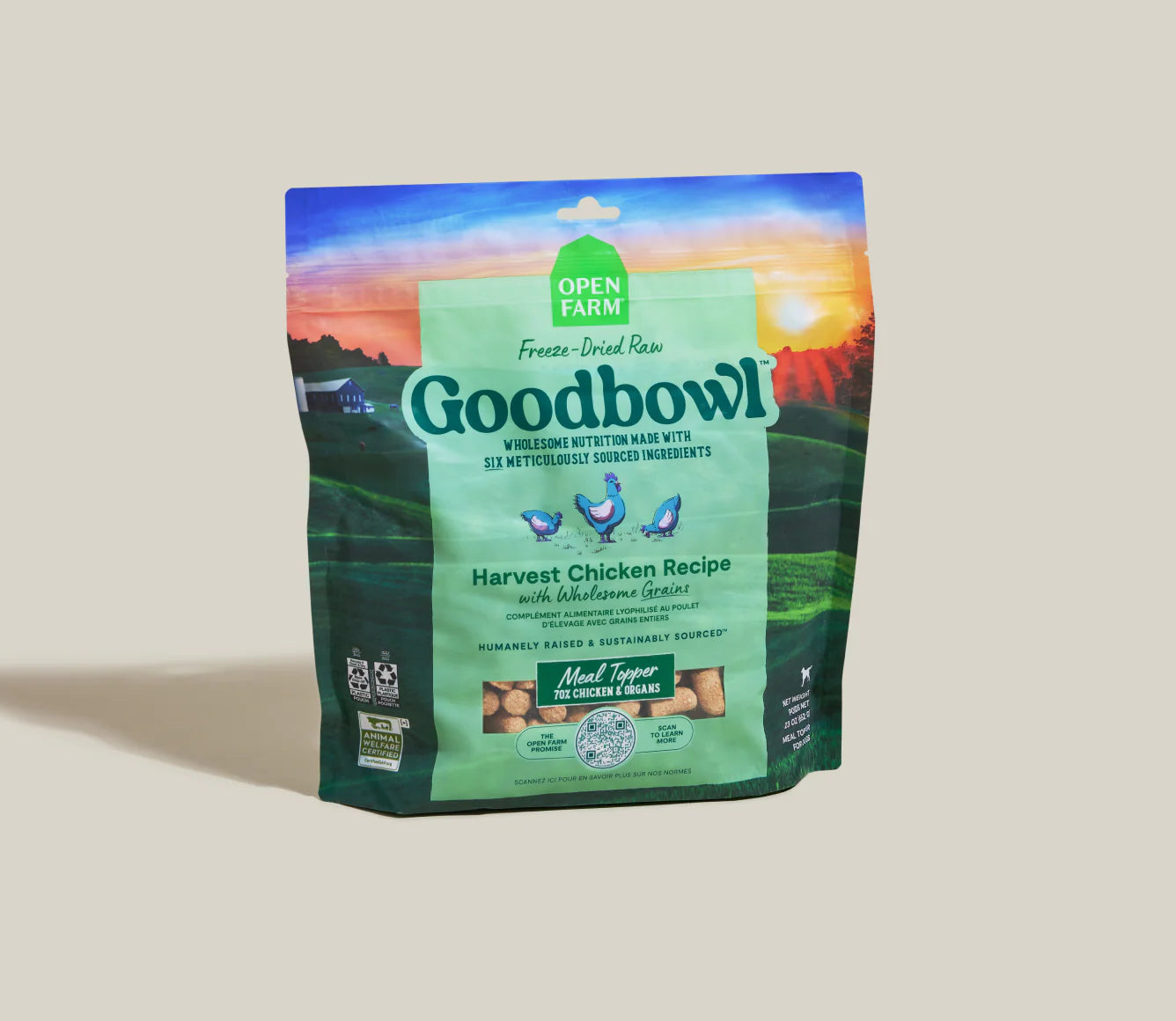 Open Farm Goodbowl Freeze Dried Raw Morsels – Harvest Chicken & Wholesome Grains Recipe for Dogs