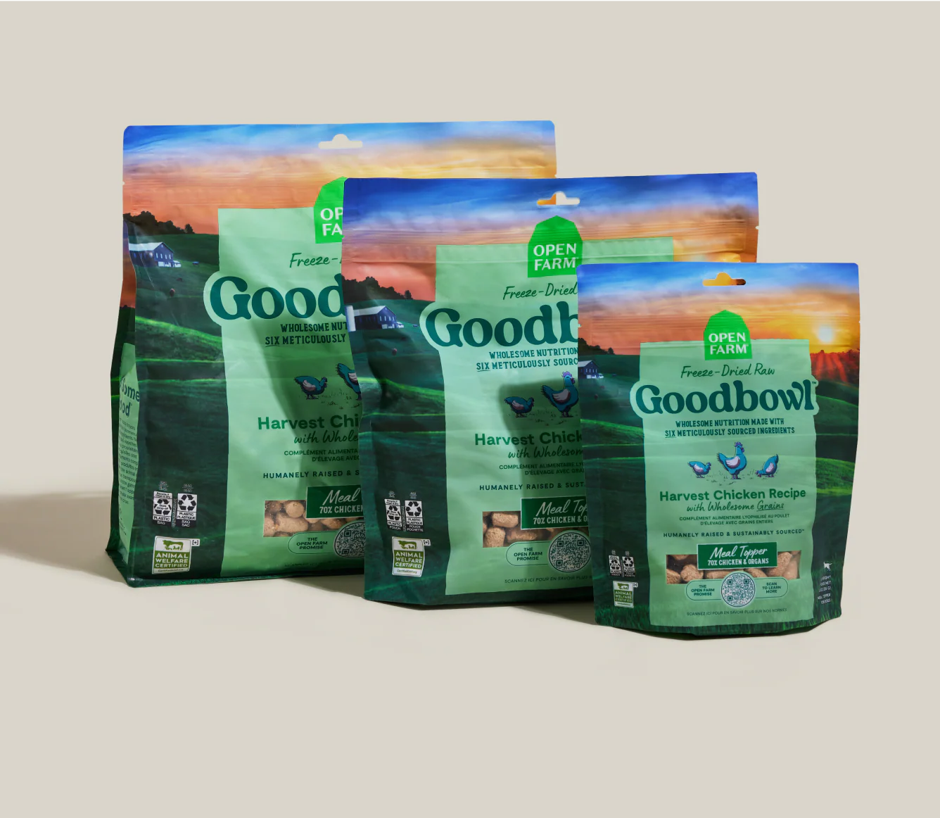 Open Farm Goodbowl Freeze Dried Raw Morsels – Harvest Chicken & Wholesome Grains Recipe for Dogs