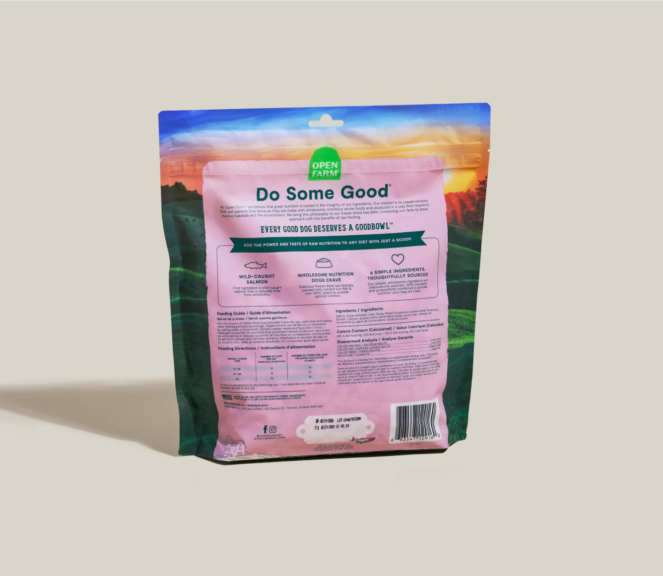 Open Farm Goodbowl Freeze Dried Raw Morsels – Wild-Caught Salmon & Wholesome Grains Recipe for Dogs